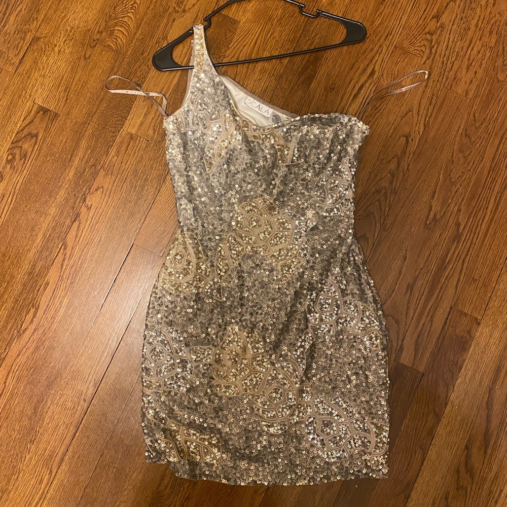 Scala off the shoulder sequin dress!